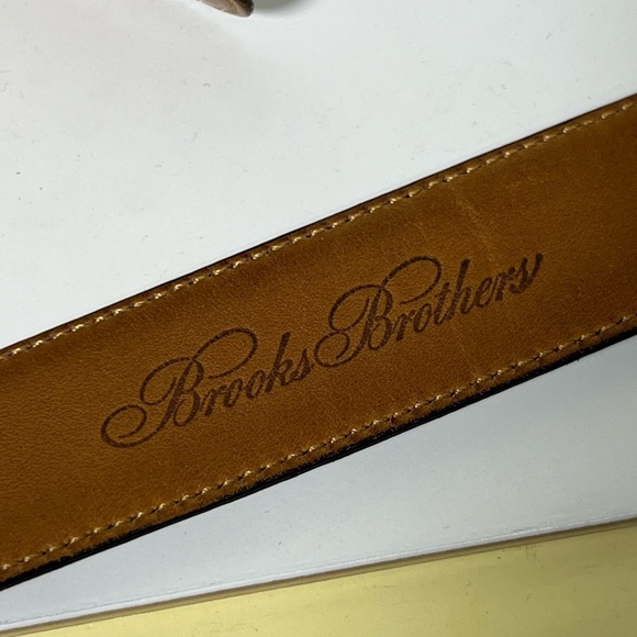 Brooks Brothers Belt Size 40 Made in USA Genuine Leather Full Grain Black Belt - Picture 9 of 11